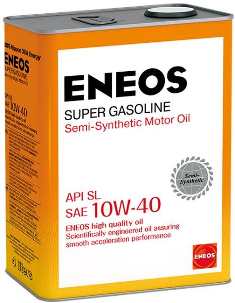 Моторное масло Eneos Super Gasoline SL 10W40 полусинтетическое 4л