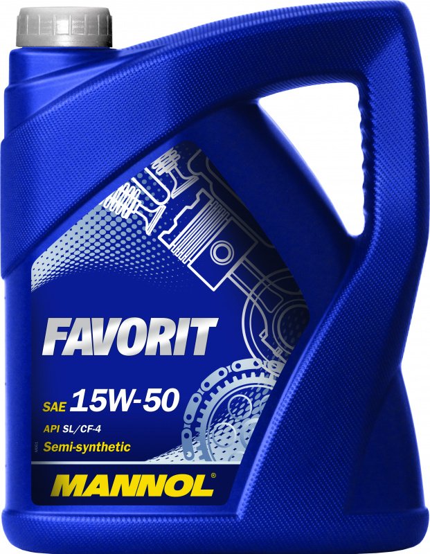 Моторное масло Mannol Favorit 15W50 полусинтетическое 5л