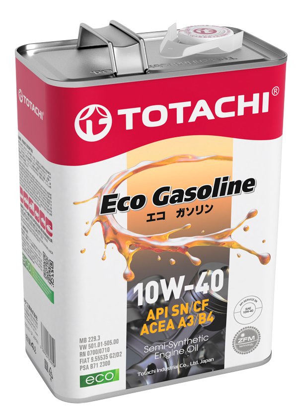 Моторное масло Totachi Eco Gasoline SN/CF A3/B4 10W40 полусинтетическое 4л