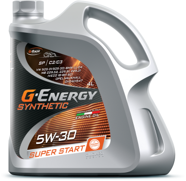 Моторное масло G-Energy Synthetic Super Start 5W30 синтетическое 4л