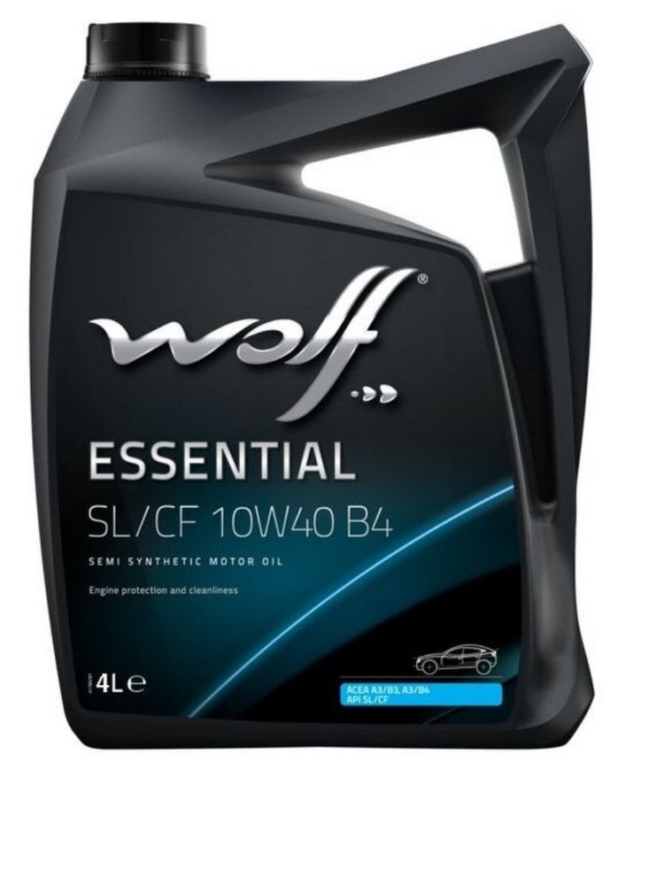 Моторное масло Wolf Essential SL/CF B4 10W40 полусинтетическое 4л