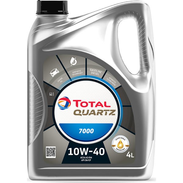 Моторное масло Total Quartz 7000 10W40 полусинтетическое 4л
