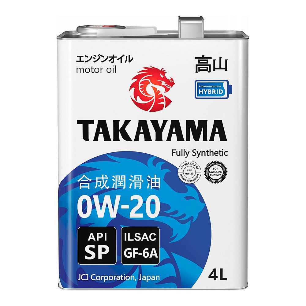 Моторное масло Takayama SP GF-6A 0W20 синтетическое 4л
