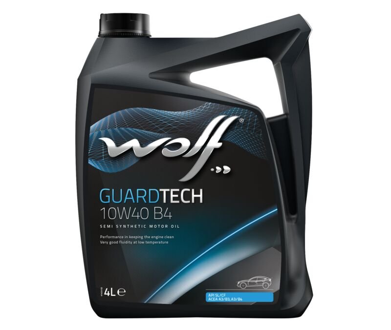 Моторное масло Wolf GuardTech B4 10W40 полусинтетическое 4л