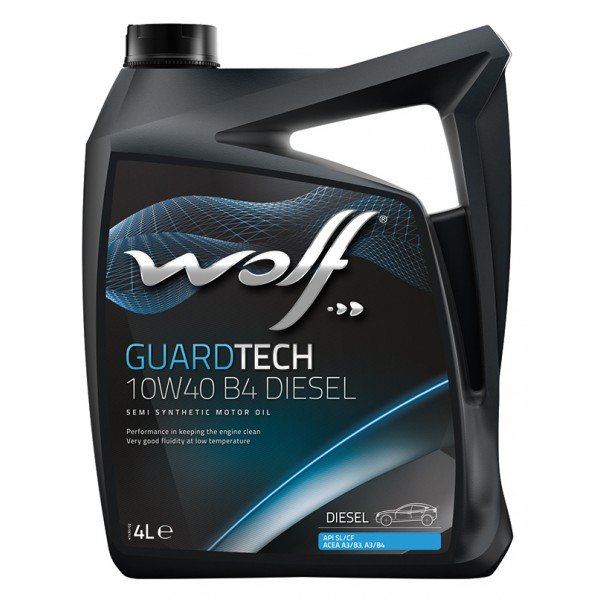 Моторное масло Wolf GuardTech B4 Diesel 10W40 полусинтетическое 4л