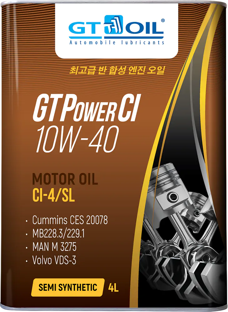 Моторное масло GT Oil GT Power CI CI-4/SL 10W40 полусинтетическое 4л