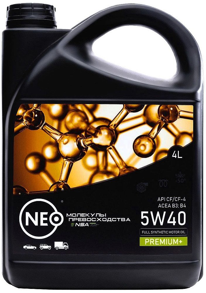 Моторное масло Neo Revolution Diesel CF/CF-4 B3/B4 5W40 синтетическое 4л