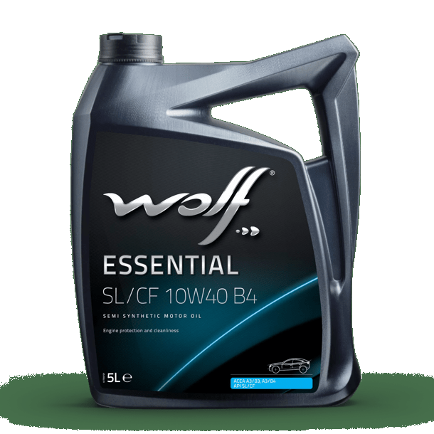 Моторное масло Wolf Essential SL/CF B4 10W40 полусинтетическое 5л