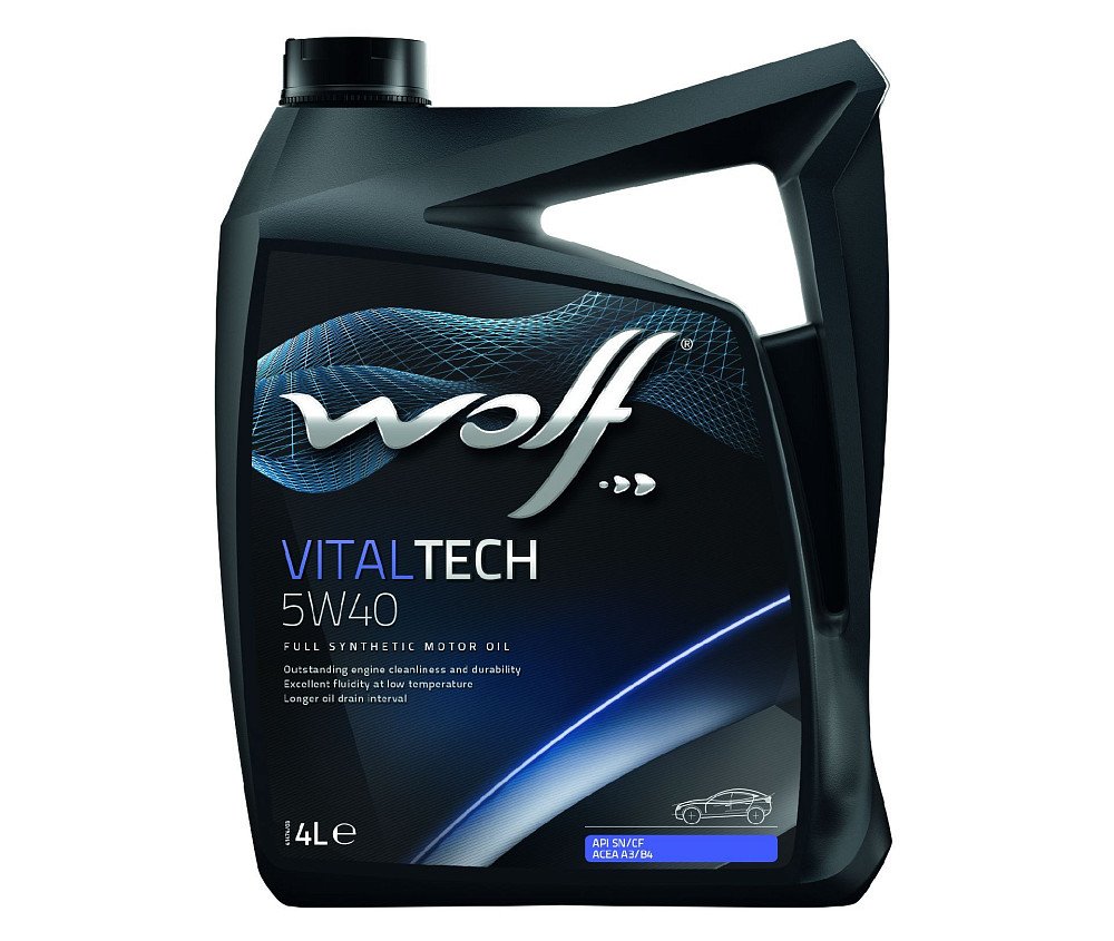 Моторное масло Wolf VitalTech 5W40 синтетическое 4л