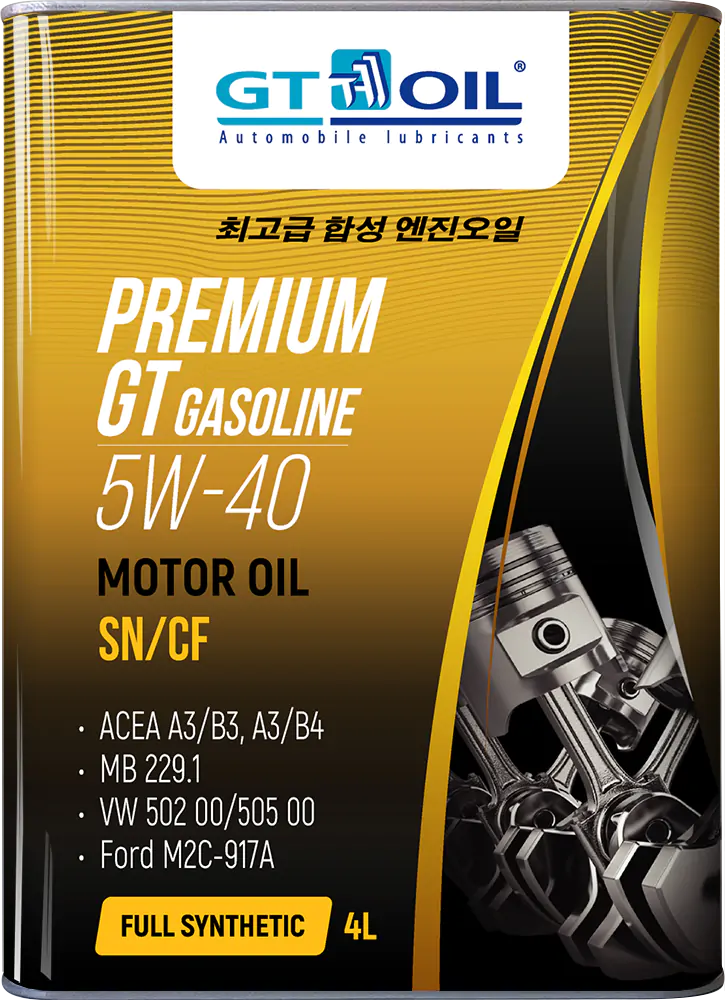 Моторное масло GT Oil Premium GT Gasoline SN/CF 5W40 синтетическое 4л