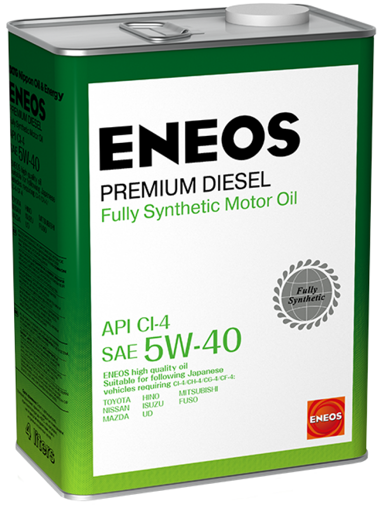 Моторное масло Eneos Premium Diesel CI-4 5W40 синтетическое 4л