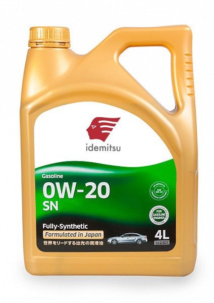 Моторное масло Idemitsu Gasoline SN 0W20 синтетическое 4л