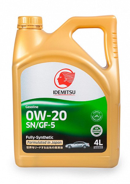 Моторное масло Idemitsu Gasoline SN/GF-5 0W20 синтетическое 4л