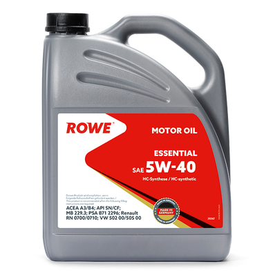 Моторное масло Rowe Essential 5W40 синтетическое 4л