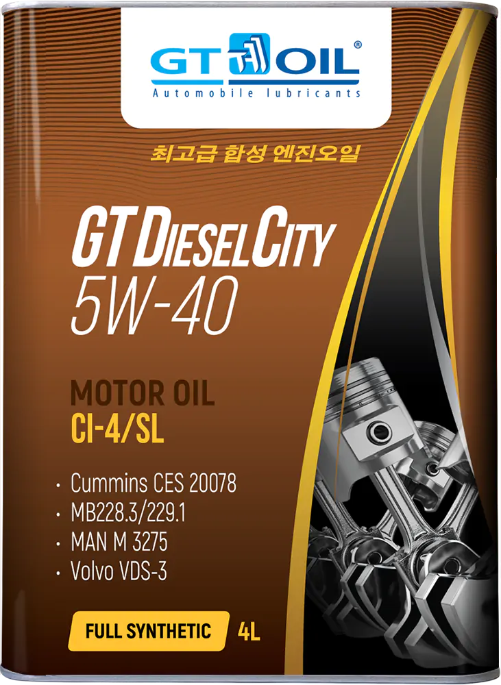 Моторное масло GT Oil GT Diesel City CI-4/SL 5W40 синтетическое 4л