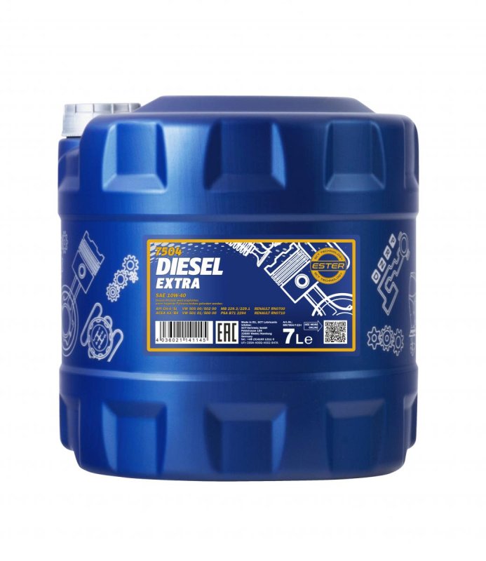 Моторное масло Mannol Diesel Extra 10W40 полусинтетическое 7л
