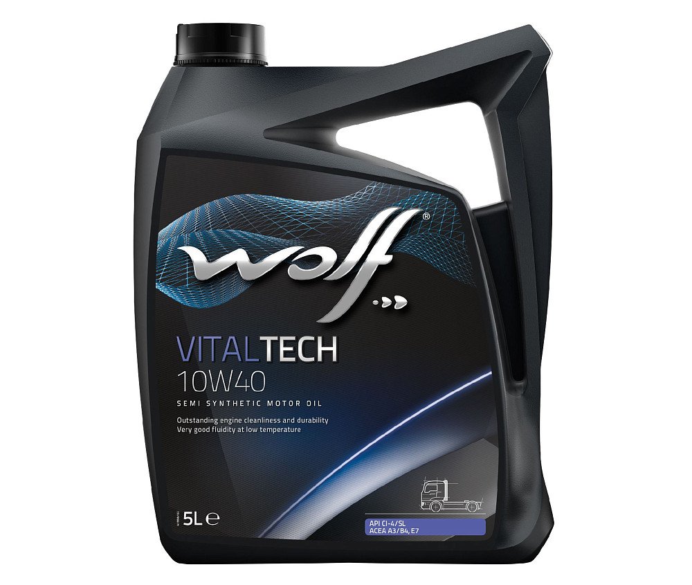 Моторное масло Wolf VitalTech 10W40 полусинтетическое 5л