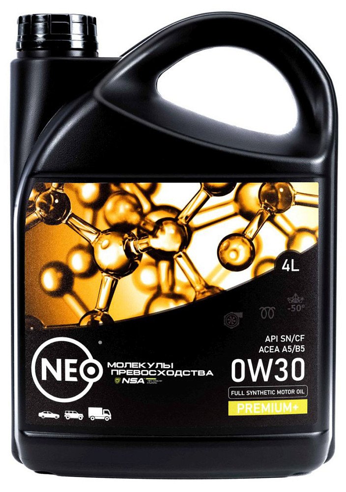 Моторное масло Neo Revolution SN/CF A5/B5 0W30 синтетическое 4л