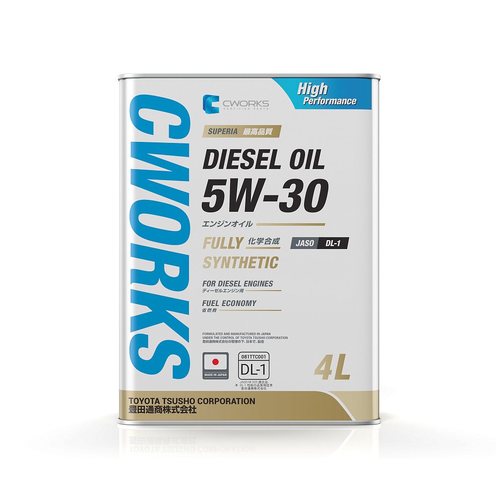 Моторное масло Cworks Superia Diesel 5W30 синтетическое 4л