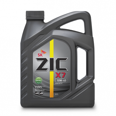 Моторное масло ZIC X7 Diesel 10W40 синтетическое 6л