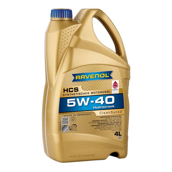 Моторное масло Ravenol HCS 5W40 синтетическое 4л