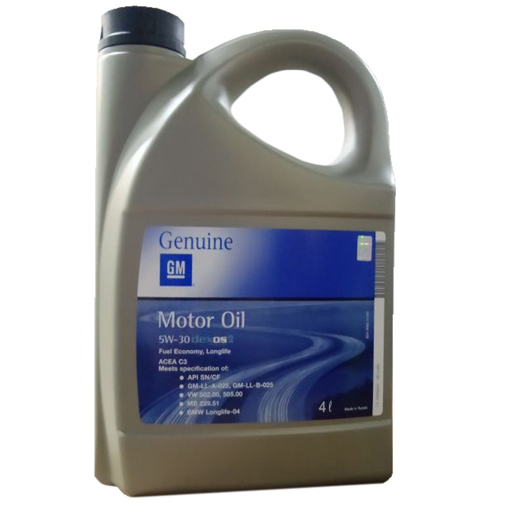 Моторное масло GM Dexos2 Longlife 95599404 5W30 синтетическое 4л