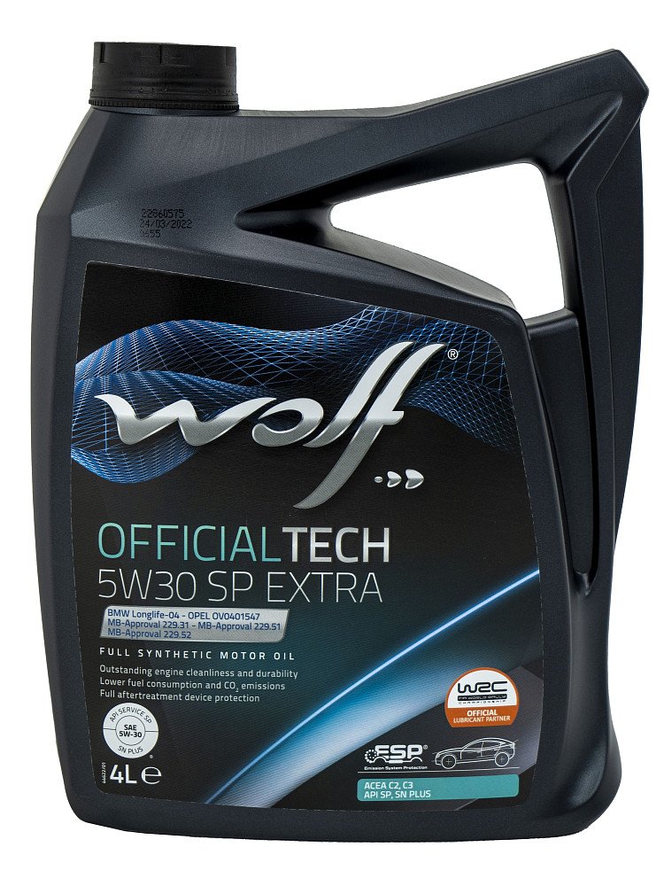 Моторное масло Wolf OfficialTech C3 SP Extra 5W30 синтетическое 4л