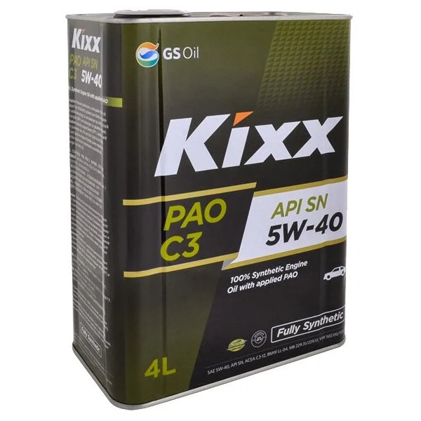 Моторное масло Kixx PAO C3 5W40 синтетическое 4л