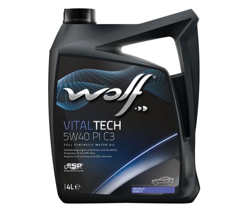 Моторное масло Wolf VitalTech PI C3 5W40 синтетическое 4л