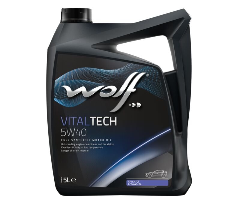 Моторное масло Wolf VitalTech 5W40 синтетическое 5л