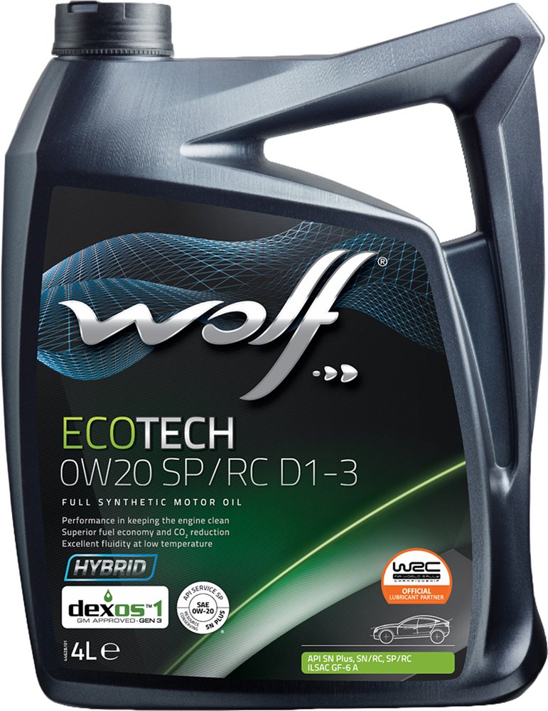 Моторное масло Wolf EcoTech SP/RC D1-3 0W20 синтетическое 4л