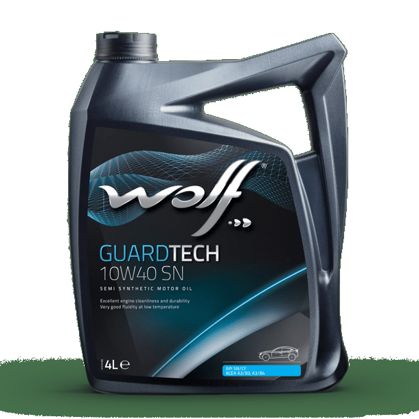 Моторное масло Wolf GuardTech SN 10W40 полусинтетическое 4л