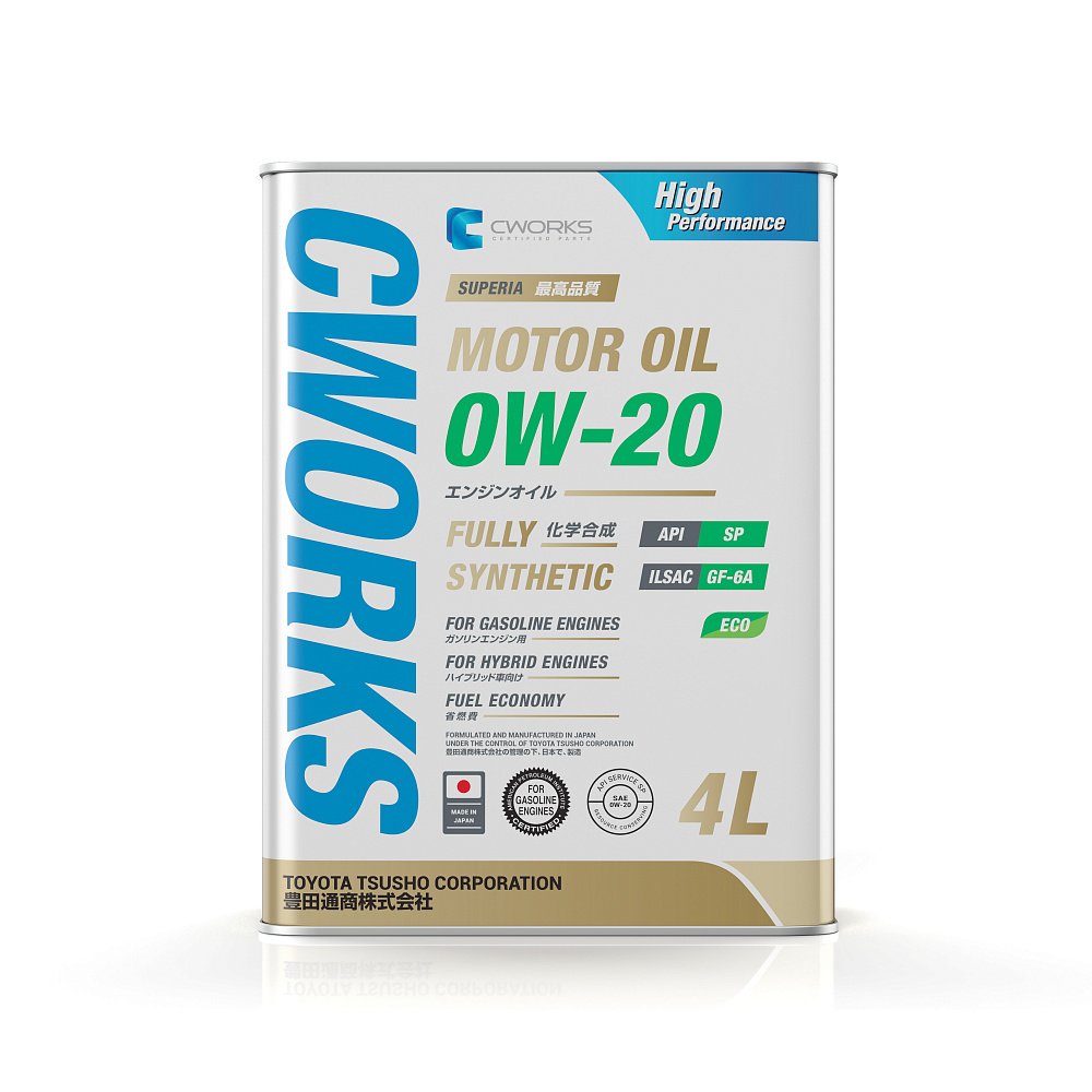 Моторное масло Cworks Superia 0W20 синтетическое 4л