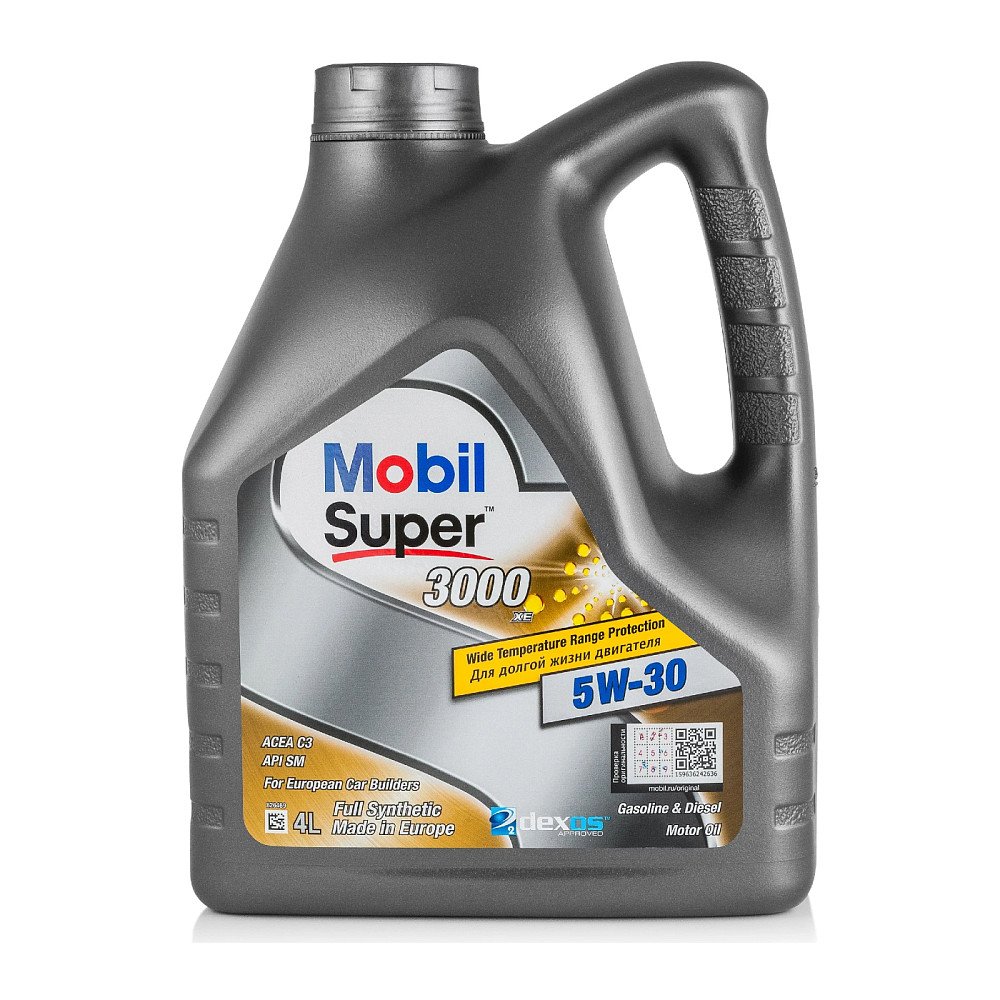 Моторное масло Mobil Super 3000 XE 5W30 синтетическое 4л