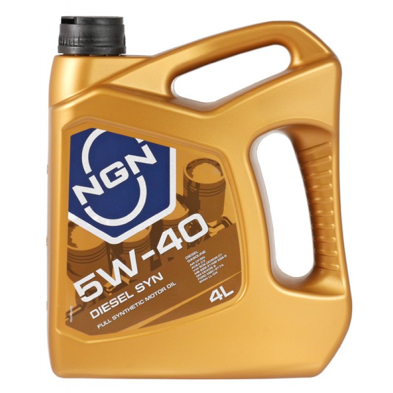 Моторное масло NGN Diesel Syn 5W40 синтетическое 4л