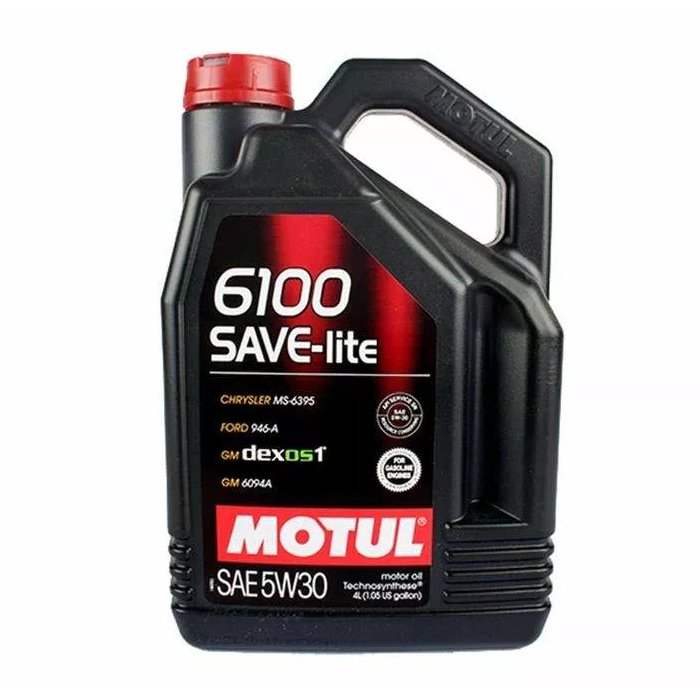 Моторное масло Motul 6100 Save-Lite 5W20 полусинтетическое 4л