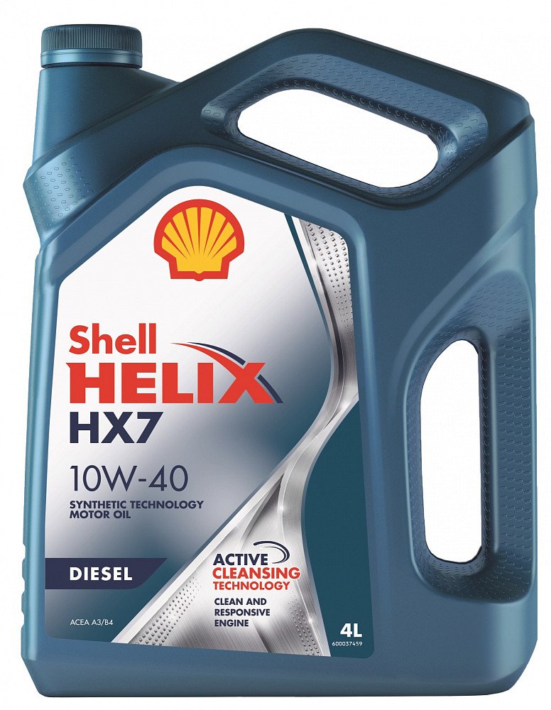 Моторное масло Shell Helix HX7 Diesel 10W40 полусинтетическое 4л