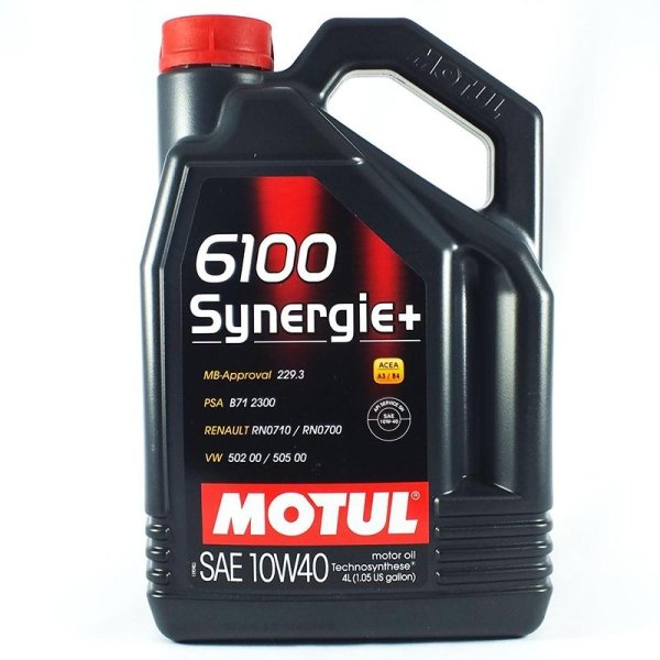 Моторное масло Motul 6100 Synergie+ 10W40 полусинтетическое 4л