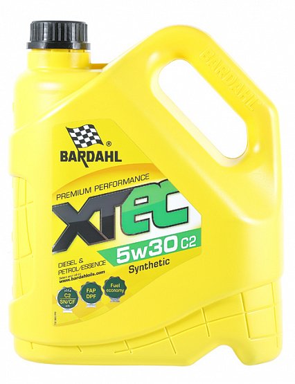 Моторное масло Bardahl XTEC C2 5W30 синтетическое 4л