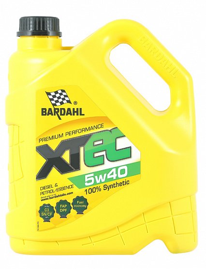 Моторное масло Bardahl XTEC 5W40 синтетическое 4л