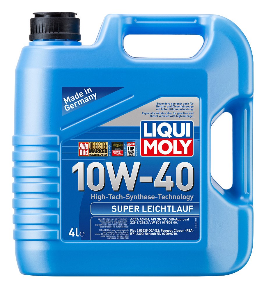 Моторное масло Liqui Moly Super Leichtlauf 10W40 полусинтетическое 4л