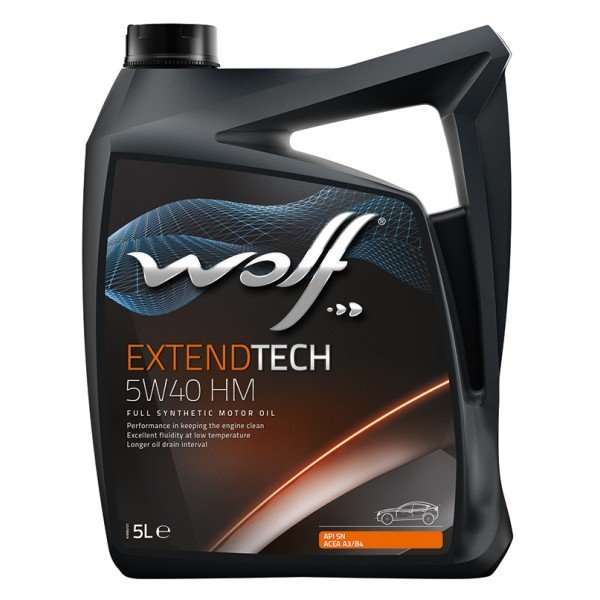 Моторное масло Wolf ExtendTech HM 5W40 синтетическое 5л