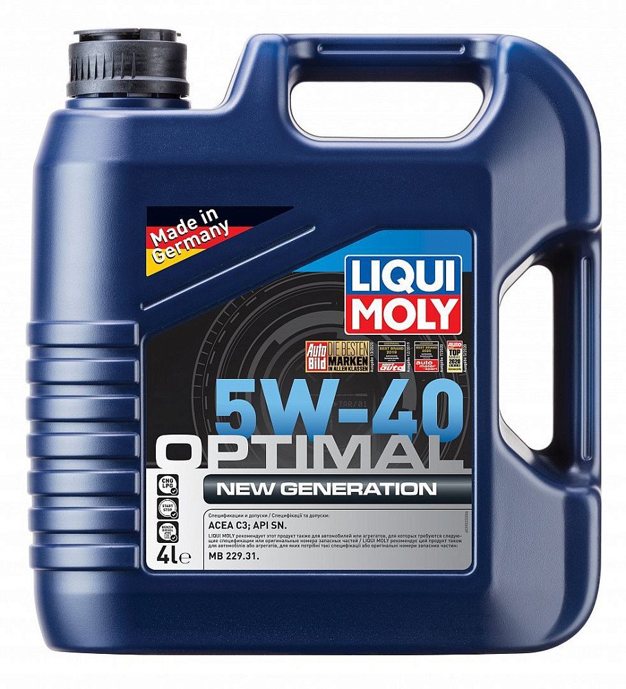 Моторное масло Liqui Moly Optimal New Generation 5W40 синтетическое 4л