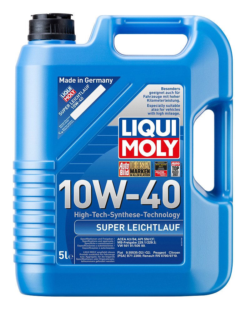 Моторное масло Liqui Moly Super Leichtlauf 10W40 полусинтетическое 5л