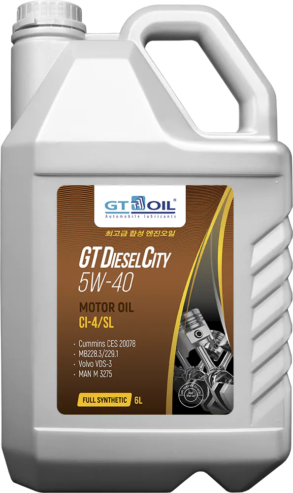 Моторное масло GT Oil GT Diesel City CI-4/SL 5W40 синтетическое 6л