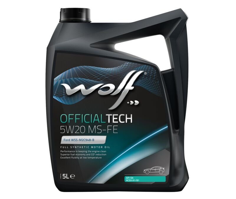 Моторное масло Wolf OfficialTech MS-FE 5W20 синтетическое 5л
