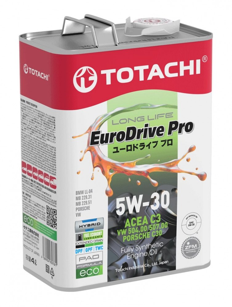 Моторное масло Totachi EuroDrive Pro C3 5W30 синтетическое 4л