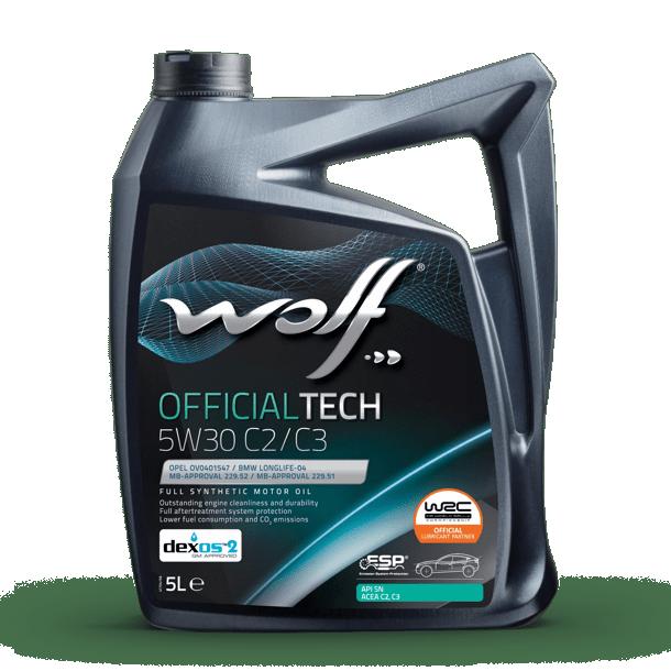 Моторное масло Wolf OfficialTech C2/C3 5W30 синтетическое 5л