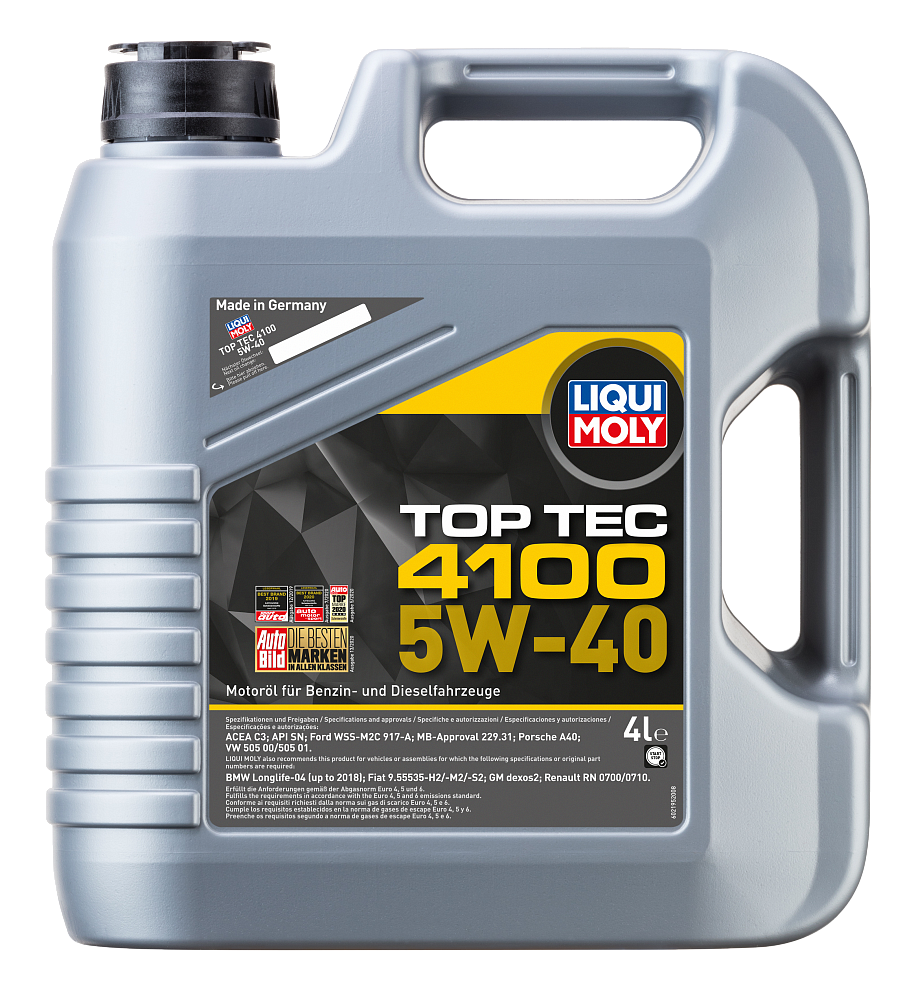 Моторное масло Liqui Moly Top Tec 4100 5W40 синтетическое 4л