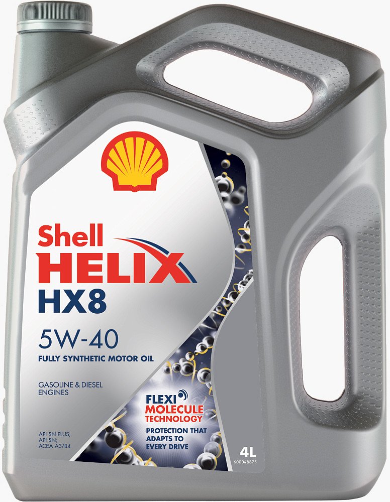 Моторное масло Shell Helix HX8 SN Plus 5W40 синтетическое 4л